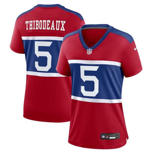 Womens New York Giants #5 Kayvon Thibodeaux Century Red Alternate Vapor Limited Football Stitched Jersey Dzhi->women nfl jersey->Women Jersey
